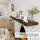 Fun Memories 72 Inch Floating Shelf, 12 Inch Deep Wall Shelf for Fireplace Mantel, Deep Storage Shelves for Home & Office, Wall Shelves with Invisible Bracket, Rustic Brown, Set of 1 by CozyNest Decor