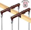 Swurfer Swingset Conversion Bracket - No Tree, No Problem, Convert Your Swingset into a Swurfset, Heavy Duty Horse Glider Bracket for Swing Set Attachment (Brown) by TinyTreasures Baby Boutique