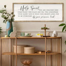 Holy Spirit You are Welcome Here Wall Decor Art 32x12 Inch Large Christian Song Bible Verse Plaque Wood Framed Sign Living Room Scripture Quote Religious For Office Wall Hanging (Wood) by CozyNest Decor