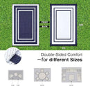 OLANLY Outdoor Rug 8x10 ft Waterproof, Reversible Outdoor Plastic Straw Rug, RV Mat, Indoor Outdoor Carpet Clearance for Patio, Camping, Balcony, Deck, Backyard, Navy & White by GreenHaven Gardens