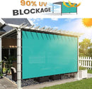 VICLLAX Shade Fabric Sun Shade Cloth with Every 2 FT Grommets for Patio Garden Pergola Cover Canopy 4x11 FT, Turquoise by GreenHaven Gardens
