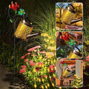 Solar Lights Outdoor, Watering Can with Cascading Lights, Watering Can with Hook Solar Lantern, Gardening Decor for Yard Patio, Gardening Gifts for Mom Grandma Women (2 Pack) by GreenHaven Gardens