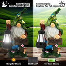 Garden Gnome Statue, Resin Figurine with Bright Solar Lantern Lights and Welcome Sign, Outdoor Solar-Powered Illumination Yard Art Decorations for Indoor Outdoor Patio Lawn Garden Room by CozyNest Decor