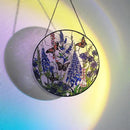 7.8'' Lavender Monarch Butterfly Suncatcher Stained Glass - Monarch Lavender Originally Designed Butterfly Suncatchers for Sun Catchers Indoor Window | Beautiful Gifts for Butterfly Lovers by GreenHaven Gardens