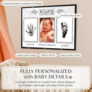 Inkless Hand and Footprint Kit, Baby Keepsake Plaque & Baby Shower Gifts - Ideal as Mom To Be Gift, Nursery Picture Frames, Clean Touch Hand and Footprint Kit (Style 1 - Design 1) by TinyTreasures Baby Boutique
