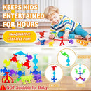 32 PCS Toddler Suction Cup Toys Kids Bath Toy 1-3 3-5 Party Favor Goody Prize Filler Stuffer Gifts for 2+ 3 4 5 6 Year Old Boy Girl Travel Sensory Fidget Window Water Table Toy with Eggshell Storage by TinyTreasures Baby Boutique
