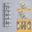 6 Layer Chrome Crystal Wall Sconce, Modern Wall Lamp Light Fixture for Bathroom Vanity, Stairway, Kitchen, Living Room, Bedroom, Hallway by CozyNest Decor