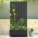 Raised Garden Bed with Trellis and Wheels,73"x35"x16" Metal Raised Garden Bed,Black Squared Metal Planter with Climbing Trellis for Vines & Vegetables by GreenHaven Gardens