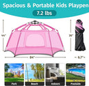 Alvantor Pop Up Playpen- 7'x7'x44”Baby Playpen Large Kids Play Tent Portable and Foldable Playpen Indoor/Outdoor Play Yard with Protective Mesh, UV SPF 50+ Sunshade, and Soft Foam Floor, Pink by TinyTreasures Baby Boutique
