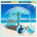 HOMEDEMO Beach Canopy UPF 50+, 6'×6', Easy Set up and Take Down Tent with Sand Pockets, Side Wall Shade Wind Waterproof for Kids, Family & Friends by TinyTreasures Baby Boutique