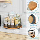 13" Lazy Susan Turntable Organizer - Wood Round Lazy Susan for Cabinet Kitchen Countertop Pantry Cupboard Dining Table Bathroom Coffee Bar Spice Storage Home Decor by CozyNest Decor