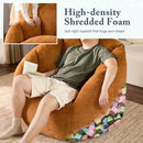 Giant Bean Bag Chair for Adults - Comfy Plush Round Shell Soft Reading Chair, Oversized Cozy Lounge Floor Sofa Accent Chair, Mini Couch for Living Room, Bedroom & Game Rooms, Orange by CozyNest Decor