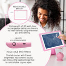 iVyne Rechargeable A4 Light Pad for Tracing & Weeding - LED Light Board for Weeding Vinyl - for Cricut Vinyl Weeding Tools - Ultra-Thin & Portable - Perfect for Artists & Crafters - Pink by TinyTreasures Baby Boutique