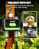 RainPoint WiFi Water Timer for Garden Hose with Brass Inlet, 2-Zone Smart Hose Timer, WiFi Irrigation Controller, Automatic Sprinkler Watering System for Lawns and Yard by GreenHaven Gardens