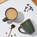 Coffee Mug 16 oz, Ceramic Coffee Mugs Set of 4, Reactive Glaze Mug for Latte/Tea/Cappuccino, Large Stackable Mug Set for Men, Women, Dad, Mom, Dishwasher & Microwave Safe, Brown Green by CozyNest Decor