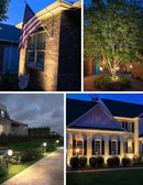 Dusk to Dawn Outdoor LED Spotlight, Outdoor Landscape Lighting with Photocell Sensor, 3000K Warm White Waterproof Spot Lights for Yard Flag Pole House Garden Tree(2 Pack) by GreenHaven Gardens