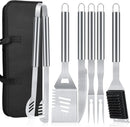 BBQ Grilling Accessories, 16-Inch Stainless Steel BBQ Grill Tools Set for Men, Heavy Duty Grilling Accessories Kit for Camping, Kitchen, Extra Thick Barbecue Utensil by GreenHaven Gardens