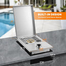 Stanbroil Built-in Stainless Steel Side Burner for Outdoor Kitchen - Liquid Propane Only by GreenHaven Gardens