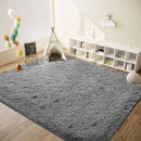 6x9 Area Rug for Living Room: Fluffy Shag Soft Washable Rugs Large Fuzzy Plush Indoor Carpet for Bedroom Nursery Playroom Kids Girls Boys Room (Dark Grey, 6'x9') by TinyTreasures Baby Boutique