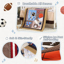 Wowelife Sports Mini Crib Bedding Set Boys Brown 3PCs Mini Crib Comforter Set Basketball Baseball Rugby Nursery Bedding Sets for Boys with Soft Comforter, Crib Skirt and 38x24 Sheet, Brown by TinyTreasures Baby Boutique