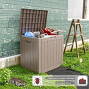 31 Gallon Waterproof Outdoor Storage Box,Resin Deck Box,Lockable Outside Storage Box Container for Patio Furniure,Garden Tools (31 Gallon,Grey) by GreenHaven Gardens