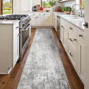 Washable Area Rugs 2'x8' Non-Slip Modern Abstract Soft for Living Room Entryway Bedroom Nursery, Print Pattern, Gray White Grey by TinyTreasures Baby Boutique