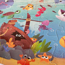 Jumbo Floor Puzzle for Kids, Large Jigsaw Puzzles 35 Piece for Kids Ages 3-5,Preschool Learning & Education Toys, Gifts for 4-8 Year Old Boys and Girls (Marine Animals 2) by TinyTreasures Baby Boutique