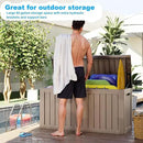 80 Gallon Outdoor Deck Box,Storage Lockable Waterproof Patio Furniture,Garden Tools,Cushions,Pool Accessories Outside Storage Resin Box(Gery) by CozyNest Decor