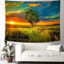 Delur Sunset Tree of Life Tapestry Forest Nature Landscape Wall Hanging Tapestry Scenic Tree Woodland Natural Sunrise Headboard for Bedroom Living Room Home Decor (51.2" x 59.1") by CozyNest Decor