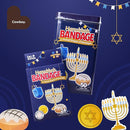 BioSwiss Bandages, Hanukkah Shaped Self Adhesive Bandage, Latex Free Wound Care, Fun First Aid Kit Supplies for Kids and Adults, 24 Count by TinyTreasures Baby Boutique