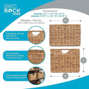 BIRDROCK HOME Storage Shelf Organizer Baskets with Handles - Handwoven Abaca Seagrass Wicker Basket for Pantry, Living Room, Office & Bathroom, Versatile Under Shelf Storage - Set of 3, Natural by CozyNest Decor