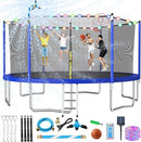 Upgraded 16FT 15FT 14FT 12FT 10FT 8FT Trampoline Outdoor with Basketball Hoop and Net, Capacity for 4-6 Kids and Adults by TinyTreasures Baby Boutique