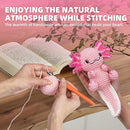 Crochet Kit for Beginners, Learn to Crochet, Include Easy Knitting Soft Yarn, Step-by-Step Video Tutorial, Hook, Holiday Birthday Gift for Adults and Kids(Happy Axolotl) by TinyTreasures Baby Boutique