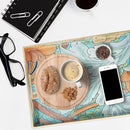 Spsyrine Serving Tray with Handles, Plastic Decorative Tray for Coffee Table, Living Room, Home Decor, Sunflower by CozyNest Decor