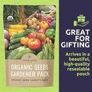 Organic Seeds Gardener Variety Pack - 30 Individual Packs - 2025 Season - Arugula, Basil, Winter Squash, Nantes Carrots and More! for Indoor & Outdoor Planting (Non-GMO, Certified Organic) by GreenHaven Gardens