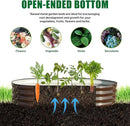 SnugNiture 2 Pcs 6x3x1ft Raised Garden Bed Kit, Outdoor Oval Metal Garden Planter, Ground Planter Box for Gardening Vegetables Flowers, Brown by GreenHaven Gardens