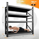 71” W Storage Shelves Heavy Duty, 5000LBS Metal Garage Shelving Units, 4 Tier Storage rack shelf, Steel Industrial Shelving , Adjustable Standing Shelf for Basement/Warehouse 71"W x 24"D x 70"H, Black by GreenHaven Gardens