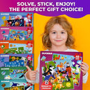 QUOKKA Magnetic Puzzles for Toddlers 3-4 - 2x48 Travel Puzzle Games for Kids Ages 3-5 Years Old - Car Activities Toy for Boys and Girls 4-6 yo - Cats & Dogs Learning Magnet for Road Trip by TinyTreasures Baby Boutique