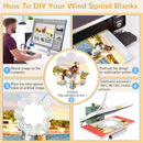 Sublimation Wind Spinner Blanks, 8 Pack 10 Inch 3D Aluminum Metal Hanging Wind Spinner Bulk for Garden Yard Outdoor, Window Porch Decoration for Heat Press Transfer DIY (16. Luchy-flower-8pcs) by GreenHaven Gardens