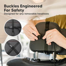 Large Shatterproof Baby Car Mirror, Backseat - Safety Car Seat Mirror for Baby Rear Facing, 360 Wide Crystal Clear View, Accessories for Removable Headrest, Easy Install & Adjustable (Sleek Black) by TinyTreasures Baby Boutique