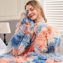 GONAAP Fuzzy Faux Fur Throw Blanket Queen Size Tie-dye Sunset Super Soft Cozy Plush Fuzzy Shaggy Blanket for Couch Sofa Bed (Tie-dye Sunset, Queen(90"x90")) by CozyNest Decor