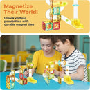 PicassoTiles 100pc Magnetic Marble Run Travel Size Tile Blocks Construction Kids Toy Set On The Go Mini Magnet Tiles Marbles Playset for Race Track Building Block STEM Learning Kit Boy Girl 3+ PTMG100 by TinyTreasures Baby Boutique