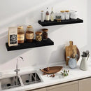 Fun Memories Black Floating Shelves 36 Inch Long, 8 Inch Deep Floating Shelf for Wall, 36" W x 8" D Wall Shelves Set of 2, Black Deep Floating Shelves for Bedroom, Living Room, Kitchen by CozyNest Decor