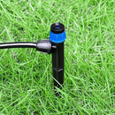 Drip Irrigation Emitters Fittings: Adjustable Irrigation Sprayer for 1/4 inch Drip Tubing Full Circle Vortex Stream Dripper on 5" Arrow Stake Barbed Locked Nuts Connectors (50 Pieces) by GreenHaven Gardens