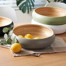 Fruit Bowl For Kitchen Counter, Decorative Bowl, Large Serving Bowl Or Fruit Basket For Kitchen Decor Spun Bamboo (Gray) by CozyNest Decor