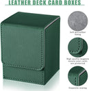 Yookeer 4 Pieces Leather Deck Card Boxes Cards Deck Game Box for Collectible Playing Card Box Compatible with MTG Commander(Black and Red, Green, Blue, Red,Vertical) by GreenHaven Gardens