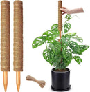 2 Pack 17 Inch Moss Pole, Stackable Moss Poles for Climbing Plants Monstera, Tall Plant Sticks Accessories, Large Coir Plant Support Stakes for Potted Plants Indoor, Pothos, Philodendron by GreenHaven Gardens