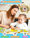 Benresive Wooden Toddler Puzzles, 8pcs Animal Montessori Toys for 1-3 Year Old Boys & Girls, Learning Educational Preschool Toys, Great Gifts for 1 2 3 Year Olds by TinyTreasures Baby Boutique