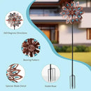 Wind Spinners for Outdoor Yard Decor, 360 Degrees Swivel Outdoor Metal Wind Spinner, 62" Wind Sculptures Garden Decor for Patio Lawn Yard by GreenHaven Gardens