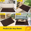 JSEI Dirt Trapper Door Mat 20"x32", Non-Slip Washable Entryway Mats, Dog Door Mat, Stain Resistant and Absorbent Floor Mats, Low Profile Welcome Mat for Front Back Door, Brown by CozyNest Decor